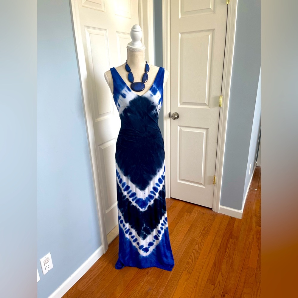 Beautiful blue tie-dye dress